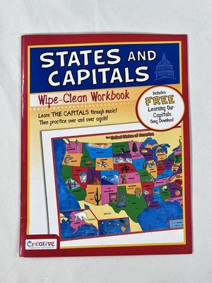 Creative Teaching Materials States and Capitals Wipe-Clean Workbook