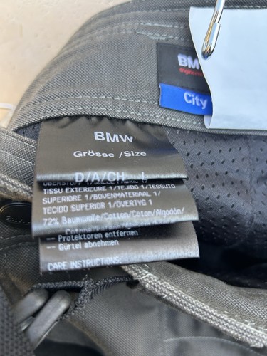 BMW Motorrad City 2 Motorcycle Riding Pants Gray Canvas Padded Mesh Lined Mens L - Picture 9 of 17