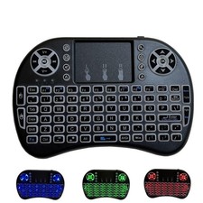 Mini Keyboard i8 2.4G Mouse Wireless with Touchpad, Tricolor Backlight Handhe...