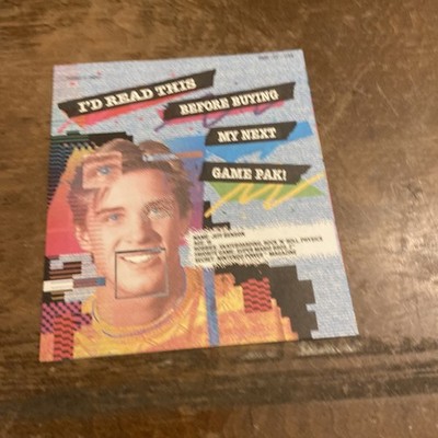 Nintendo Power Game insert I D Read This Before Buying PMG-CCC-USA NES Nintendo