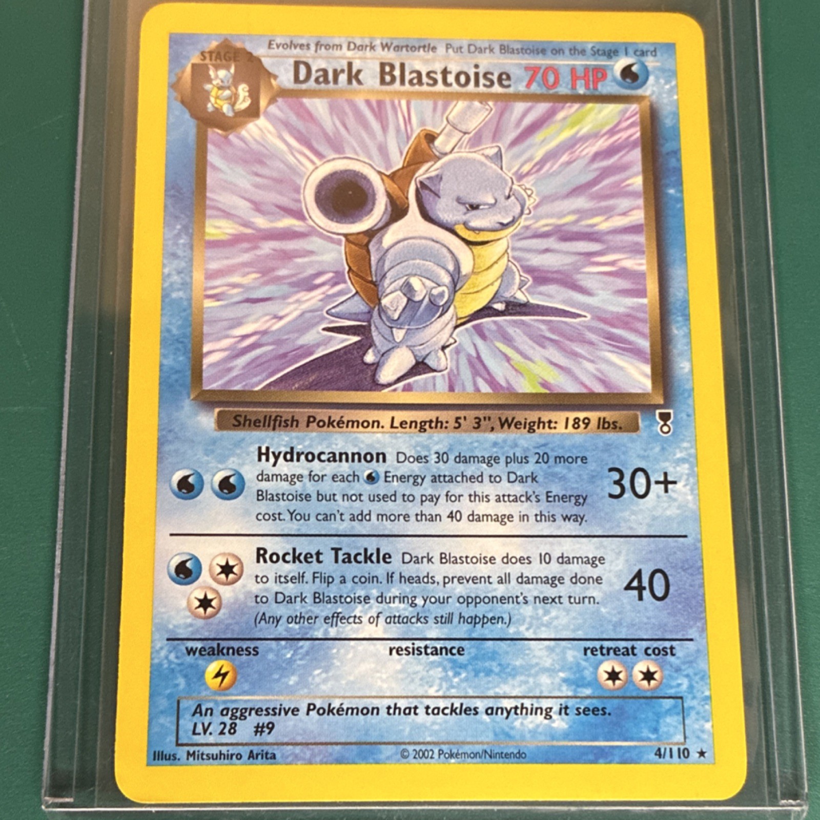 Pokémon TCG Dark Blastoise Legendary Collection Rare 4/110 Stage 1 70HP EN 2002
