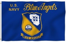 NAVY BLUE ANGELS FLAG 2X3 100D SPUN POLYESTER LICENSED