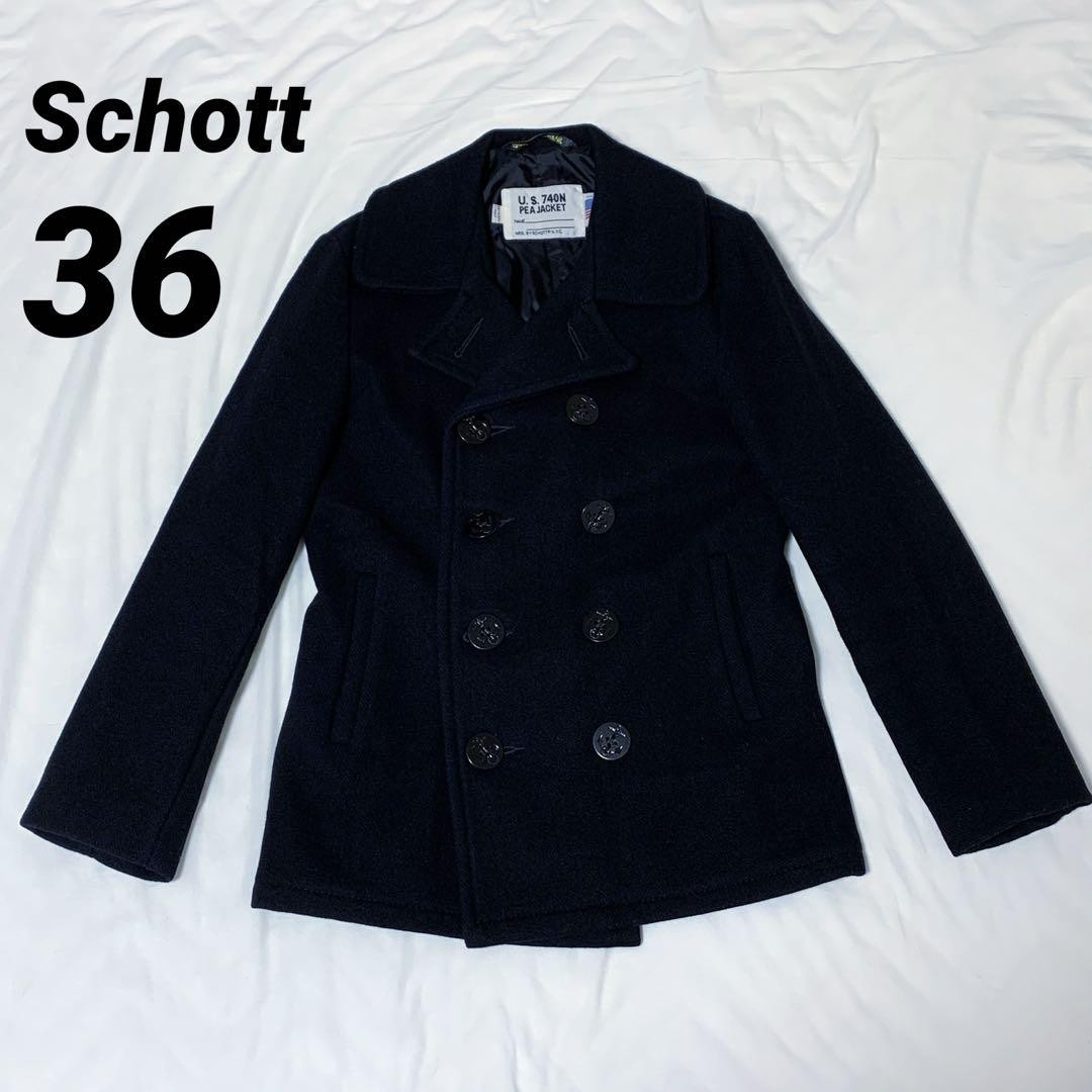 Schott 740n Pea Coat 36 Black Navy | eBay Schott 740n Pea Coat 36 Black Navy | eBay