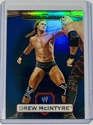 2010 Topps Platinum WWE Drew McIntyre Blue Refractor Parallel SP #81 /199 RC