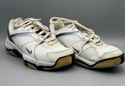 NIKE AIR RECKONING INDOOR TENNIS 1998 Gr. 40 weiss blau 141514 142 00 - Bild 1 von 4