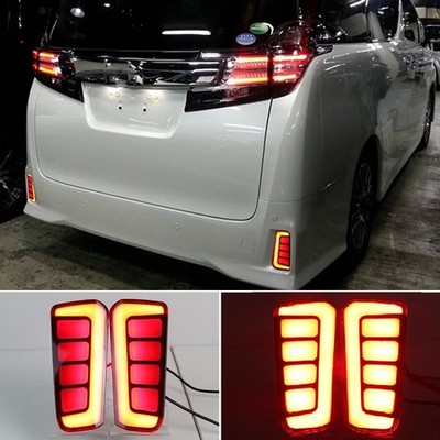 LED Rear Brake Tail Light Fog Light Fit for Toyota Vellfire Alphard 2016-2018