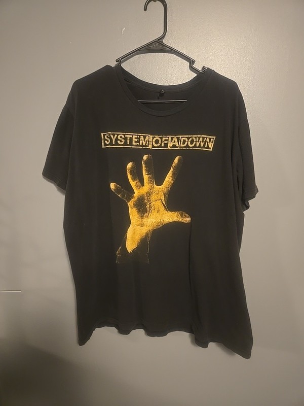 Vintage  System Of A Down Hand Concert Tour Black T-Shirt Size 2xl Bay Island 