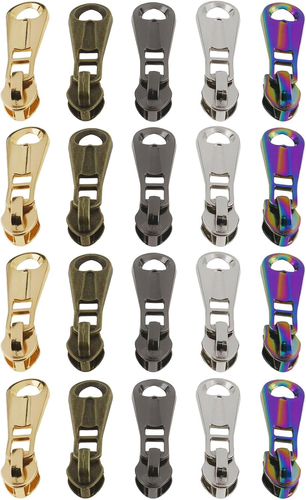 20 Stück Herz-Reißverschlussschieber #5, Ersatz für Nylon-Spiralreißverschluss,
