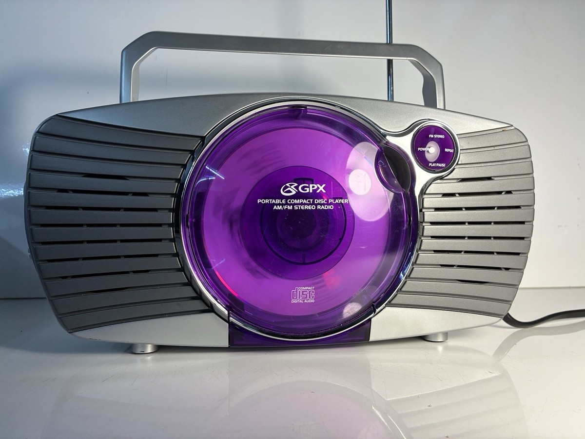 Rare Vintage 2000s GPX C961 CIT CD Player AM/FM Radio (purple