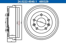 2x Bremstrommel ATE 24.0222-8040.1 für RENAULT CAPTUR 2 KANGOO 3 DUSTER TCe 100