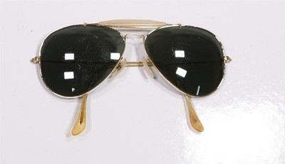 B&L Ray-Ban 58□14 Ray-Ban B&L 58-14 Vintage Gold Frame Aviator Sunglasses +Case | eBay