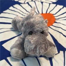 Aurora Gray Hippo Plush Stuffed Animal Small 6-14 in Soft Machine Washable