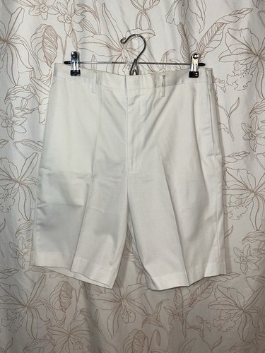 NWT Men Vintage White Polyester Cotton Shorts Sz 32 USA Rare Vintage Collection - Bild 1 von 13