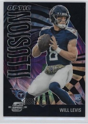 2023 Contenders Optic Illusion Black Scope Prizm 17/25 Will Levis Rookie RC 1c3k