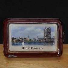 Vintage Boston University  Glass Paperweight ...