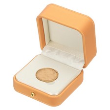 Coin Display Box, Coin Presentation Display Box Fit 30mm Coin, Orange