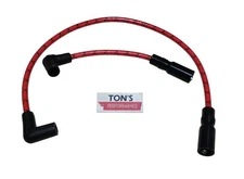 Harley Davidson Big Twin 99-17 FXD Dyna Softail Spark Plug Wires Red Black Cloth