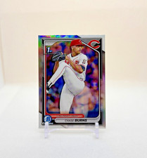 CHASE BURNS 1ST CHROME REFRACTOR - 2024 Bowman Draft Chrome #BDC-55 Reds RC
