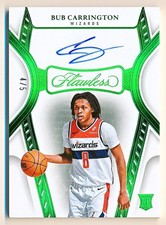 2024-25 Flawless Bub Carrington Rookie Autographs Emerald Auto Rc #RAU-BUB (4/5)