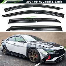 For 2021-2026 Hyundai Elantra Mugen Style Window Visors Rain Guards Deflectors