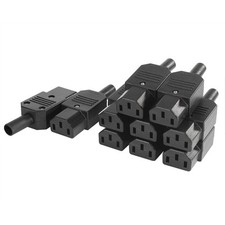 10Pcs AC 250V 10A Female 3 Terminals IEC320 C13 Power Adapter Device Connector