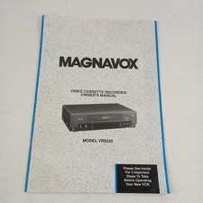 Vtg Magnavox VCR Video Cassette Recorder Owner  s Manual VR9242 staple bound