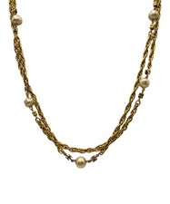 Chanel Long Pearl Chain Necklace JHn06