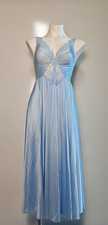 Vintage OLGA Baby Blue Grand Sweep Nightgown Small Body Silk No Tag  Modified