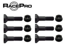 RacePro - 6x Black Suzuki DRZ400 Titanium Sprocket Bolts & Nuts Kit