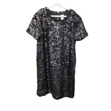 Gap Kids Black Sequined Dress Medium