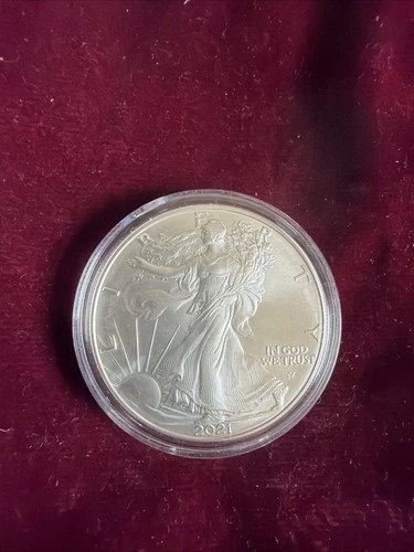 2021 W American Silver Eagle Type 2  1 oz $1 - BU