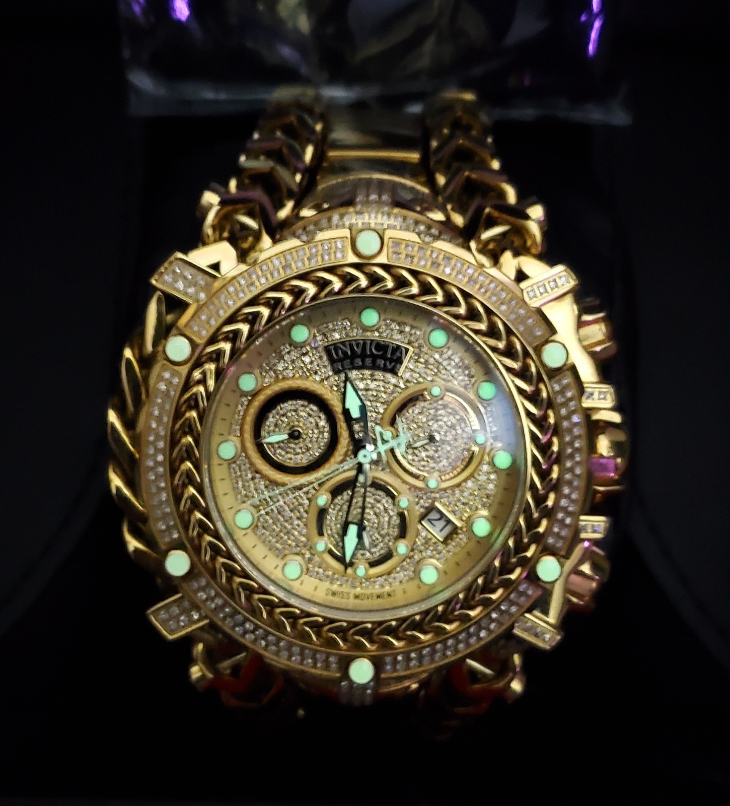 Invicta Reserve Gladiator 2.92 CTW Diamond Swiss Ronda Z60 Men's Watch