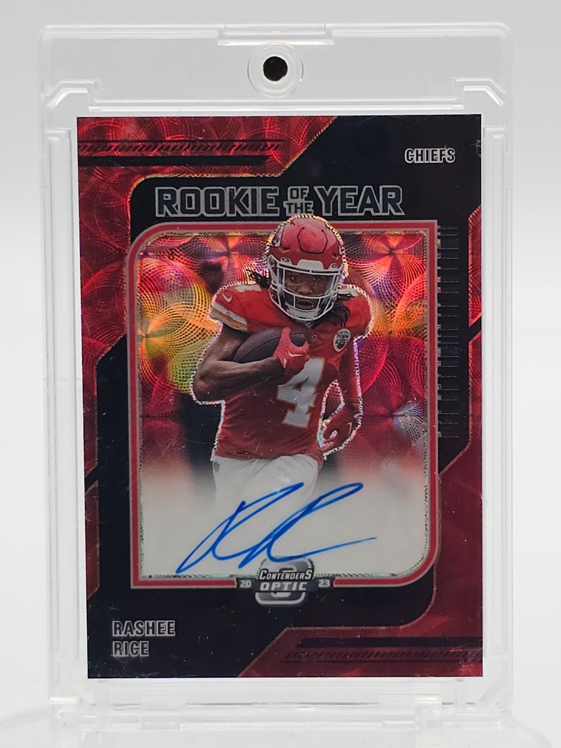 RASHEE RICE 2023 CONTENDERS OPTIC ROOKIE OF THE YEAR BLACK SCOPE AUTO ...