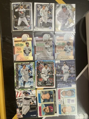 Aaron Judge 12 Card Lot 2023-2025 Topps Holiday Bowman Heritage Baseball Cards