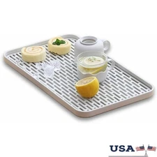 Multi-Use Serving Tray Easy Clean Lightweight Drainage Kitchen Silicone Dishware