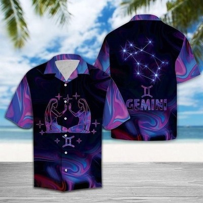 Beautiful Gemini Birthday Gifts   Aloha Hawaiian Shirt