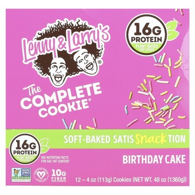 The Complete Cookie , Birthday Cake, 12 Cookies, 4 oz (113 g) Each