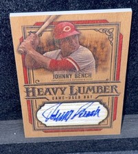 2025 Topps Heavy Lumber Autographed Relics SSP Johnny Bench EX Rare!!! #HLAR-JB