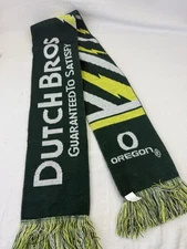 Oregon Ducks Dutch Bros Scarf Acrylic Green Yellow White Unisex 54 Inches Long