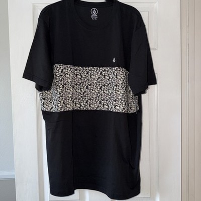 NWT Volcom Summerside Crew Short Sleeve T Shirt Embroidered X-Large Black $40
