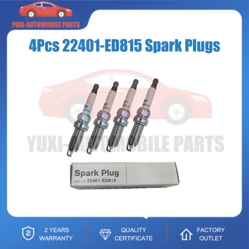 Genuine 4Pcs 22401-ED815 LZKAR6AP11 Iridium Spark Plugs For Nissan Micra Altima