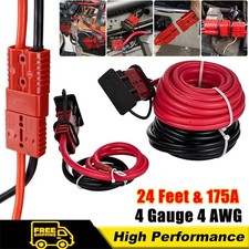 24 Ft Quick Disconnect Winch Power Cable 4 Gauge 4 Awg Copper Wiring Repair Kit