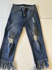 Just Black made in USA size 26 women’s jeans fringe legs