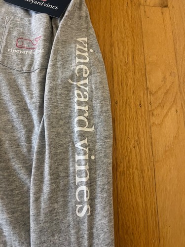 New Boys L/S Gray Vineyard Vines T Shirt w/Signature Whale Logo Sz S - Picture 2 of 3