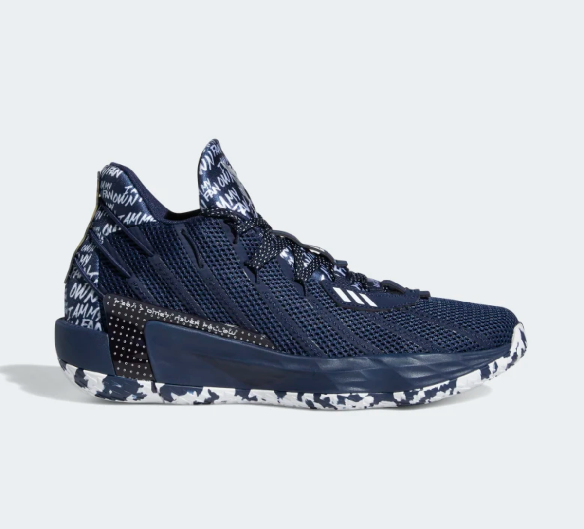 Adidas Damian Lillard Dame 7 I Am My Own Fan Collegiate Navy Blue