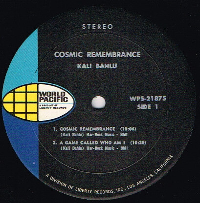 KALI BAHLU cosmic remembrance U.S.WORLD PACIFIC LP_orig 1967 hippie trippy PSYCH - Bild 6 von 6