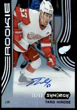 2019-20 Upper Deck Synergy Purple Taro Hirose Auto 15/53 Detroit Red Wings #44