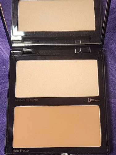 IT Cosmetics Hello Cheekbones Matte Bronzer Radiance Highlighter Contouring Duo - Picture 2 of 6