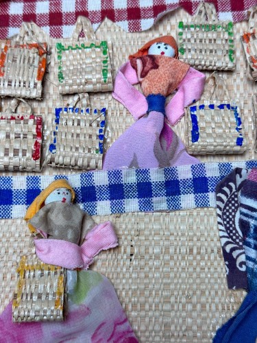FATTO A MANO Grande Decorazione da Appendere a Parete Decorazione Scena Mercato Orientale - Foto 12 di 18