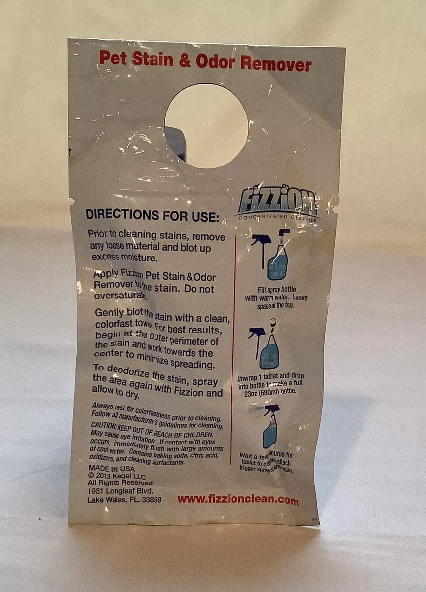 Fizzion pet stain & odor clearance remover
